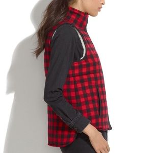 Madewell Fireside Vest in Buffalo Plaid (S)